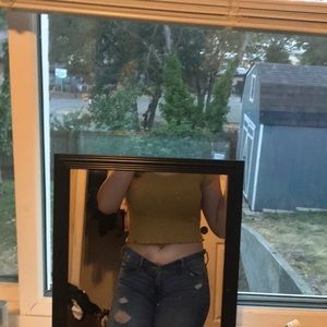 A cropped yellow/mustard top from pacsun